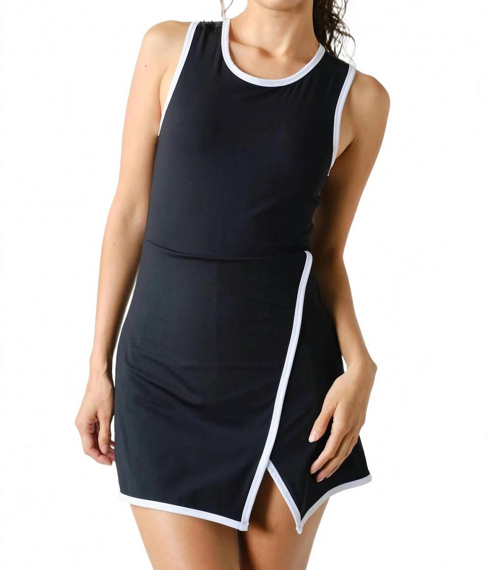 NEW MONO B sculpted active dress in black